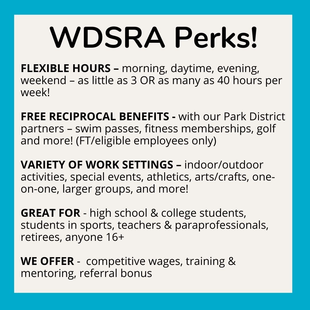 Perks of working for WDSRA