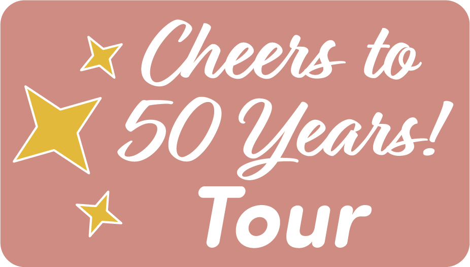 Cheers to 50 years Tour icon indicates this program qualifies for 1 entry